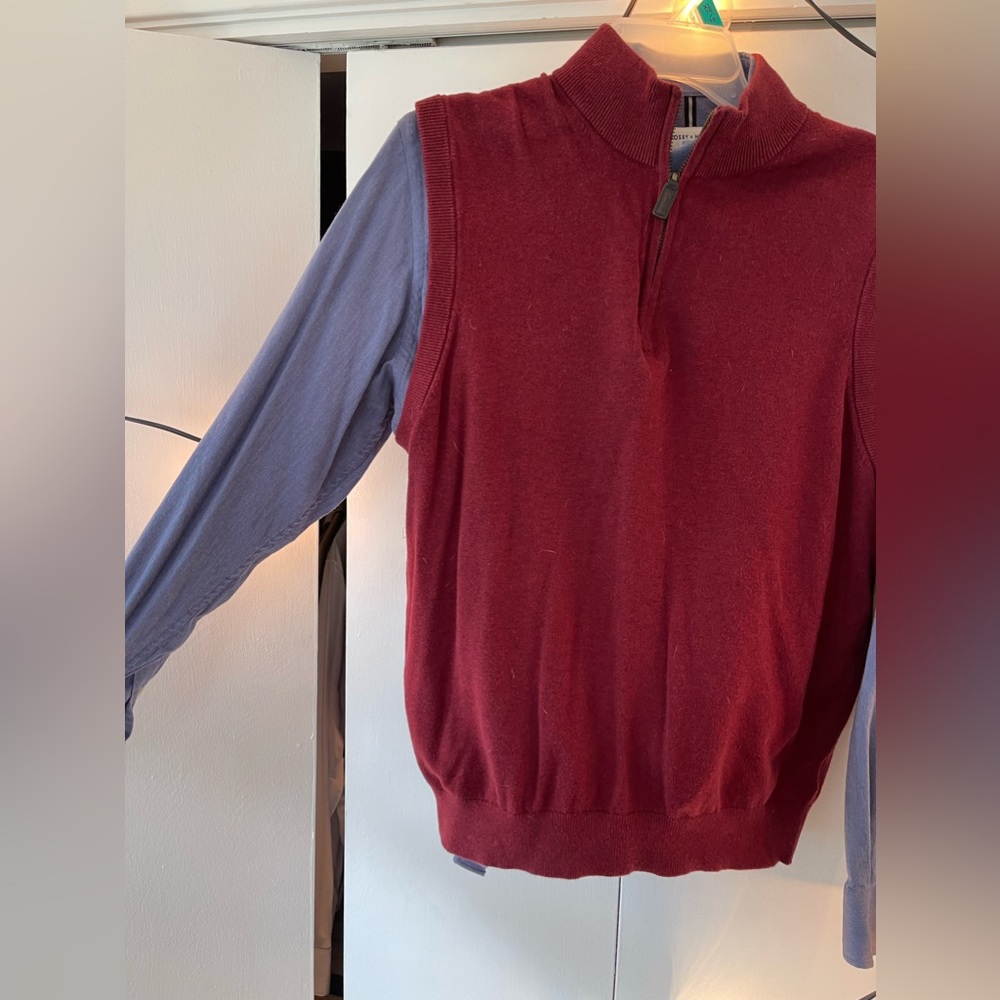 Crosby Howard Button up Large / Daniel Cremeiux sweater vest Med